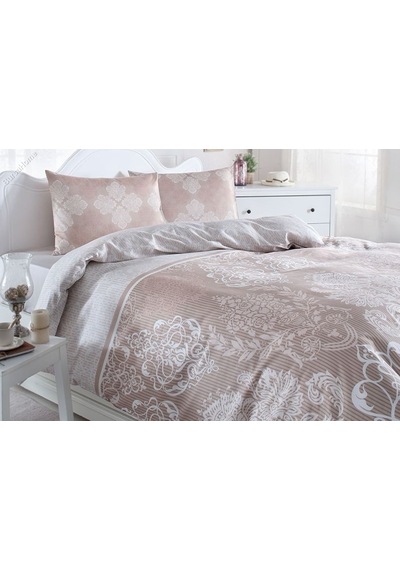 ÖZDİLEK SERRA SOFT LIFE SATEN ÇİFT KİŞİLİK NEVRESİM TAKIMI Krem