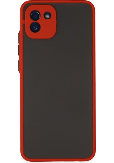 Samsung Galaxy Uyumlu A03 Kılıf Montreal Silikon Kapak - Kırmızı Bzsxx00 1