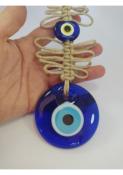 Merdiven Nazar Boncuğu 7cm El Yapımı Cam Duvar Dekoru Hediyelik E