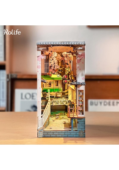 Rolife Tgb01 Sakura Densya Kitap Köşesi Book Nook Dıy Minyatür Maket Model Seti Mini Dollhouse 3d Model Kit Detaylı Dekoratif Hobi Seti 3d Puzzle Tiny House