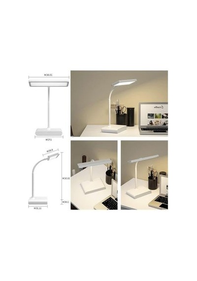 Ayarlanabilir Kablosuz Masa Lambası, Dimmerli Led 10 Parça Siyah 67663529