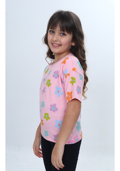 Toontoy Kids Toontoy Kız Çocuk Bisiklet Yaka Kısa Kollu Baskılı Tişört 24980 Pembe Toontoy Kids Toontoy Kız Çocuk Bisiklet Yaka Kısa Kollu Baskılı Tişört 24980 Pembe