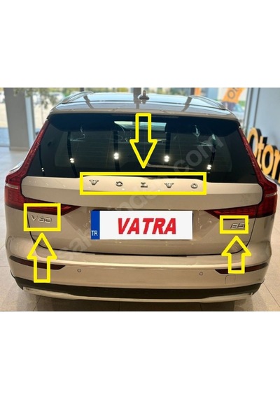 V60 Cross Country 2.0 B5 Plus Bright 2022-2023 Uyumlu Volvo-b5 Ve V60 Bagaj Yazısı Seti