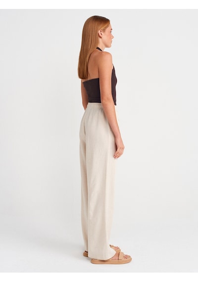 Dilvin 72159 Pijama Pantolon-ekru Ekru