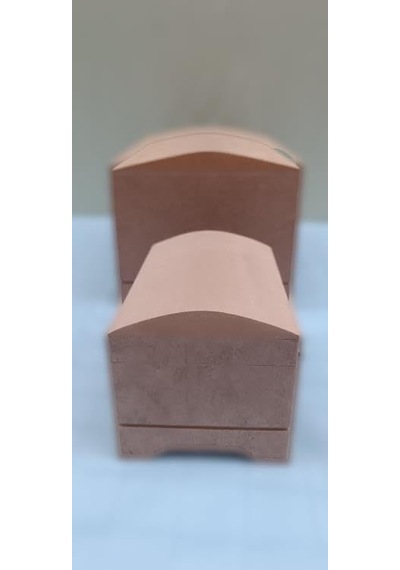 Hobi 90042 Dekoratif Sandık Seti Model Mini İkili Ham Ahşap Mdf El Yapımı