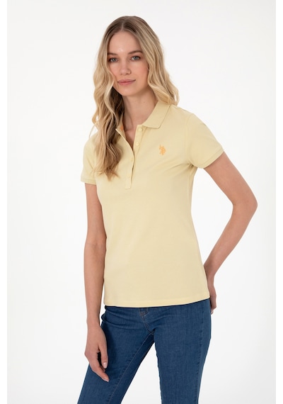 U.S. Polo Assn. Kadın Açık Haki Basic Polo Yaka Tişört 50300830-VR183