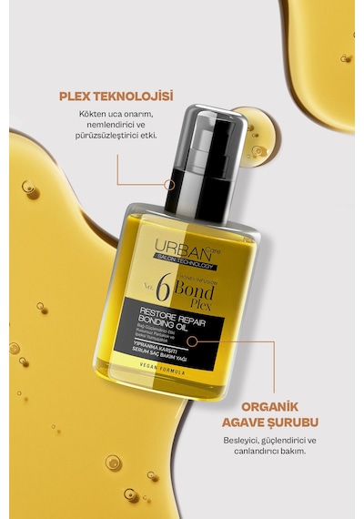No.6 Bond Plex Restore Repair Yıpranma Karşıtı Serum Saç Bakım Yağı Ve Maske 2'li Set-vegan