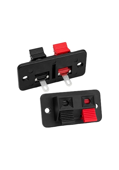 Powermaster Pm-37889 İkili Yaylı Hoparlör Terminali 38x19mm Hoparlör Kablo Giriş Soketi