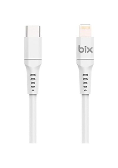 Bix 3A Mfi Sertifikalı Type-C To Lightning AppleiPhone / Apple Uyumlu  Ipad Şarj Ve Data Kablosu Beyaz 1 Metre