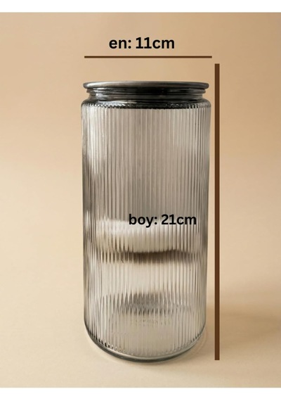 Metal Vakum Kapaklı Cam Saklama Kabı, Şeffaf, 2000 Ml, 6'li Set Diğer