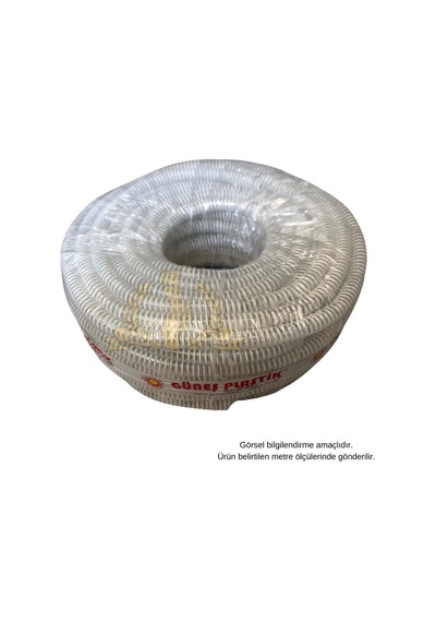 Güneş Spiral Şeffaf Klima Hortumu 5/8" - 16 Mm. - 10 Metre
