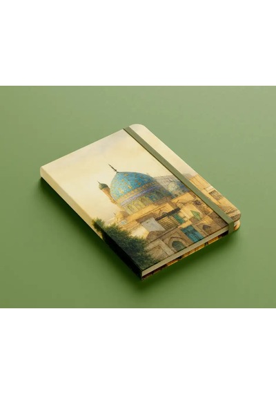 Bağdat Tasvirli Ciltli Defter 13x20 Cm, 192 Sayfa, Sert Kapak Açık Sarı
