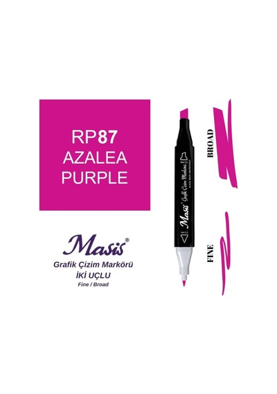 Çift Uçlu Marker Grafik Çizim Kalemi 87 Açelya Mor