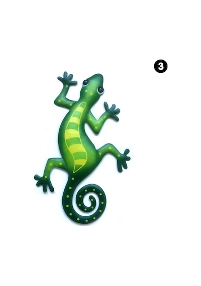 "canlı Metal Gecko Duvar Sanatı - Ev, Kafe Veya Bar Kapısı Asılı Süs İçin El İşi Kertenkele Dekoru" 4