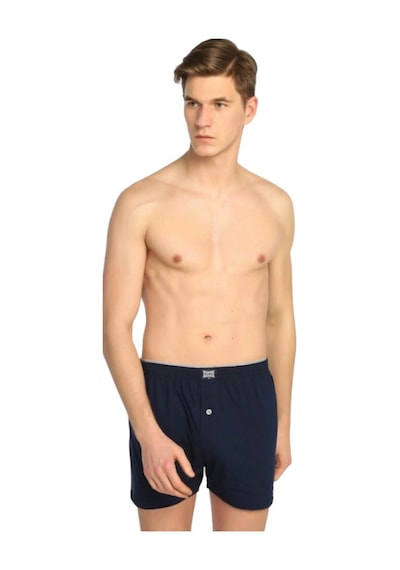Erkek Penye Düz %100 Pamuk 6'lı Boxer Lacivert