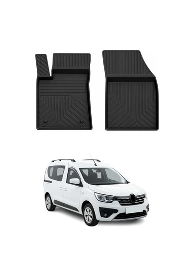Renault Express 2021-2026 Uyumlu 4d Ön Havuzlu Paspas Kauçuk Siyah 2 Parça