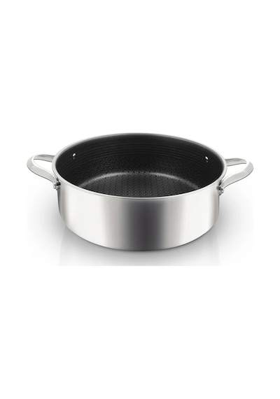Uniqella Silver Pro Serisi 28cm Karnıyarık Tencere 5.8l Cam Kapaklı Çelik
