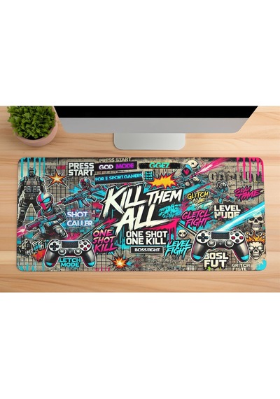 Gaming Oyuncu Xl Mouse Pad Kaydırmaz Dikişli 80 30 Cm Mousepad 19