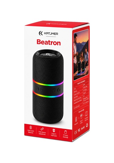 Spbtrn-001 Beatron Manyetik Ayrılabilir Bluetooth 5.4 Hoparlör 2 5 W, Tws, Tf Kart, Işıklı Mavi