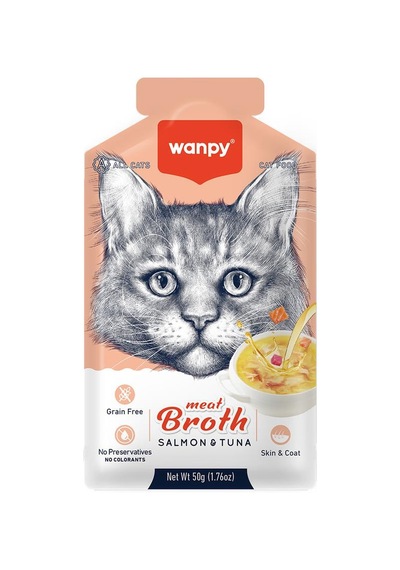 Wanpy Somon Ve Ton Balıklı Kedi Çorbası 50 Gr