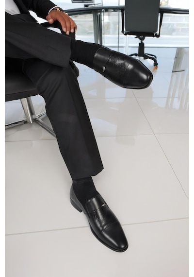 Pierre Cardin 70555 M Siyah Hakiki Deri Erkek Klasik Ayakkabı Siyah