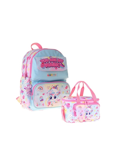Kaukko Kids Magic Kız Çocuk Pembe İlkokul Sırt Çantası Ve Beslenme Çanta Seti - Setkk-l5283b Çok Renkli