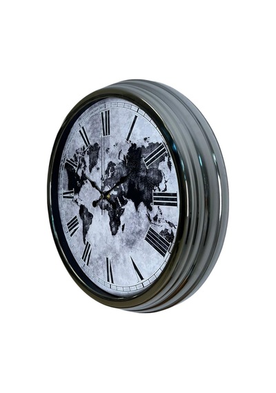 Global Silver 40 Cm Metal Duvar Saati Çok Renkli