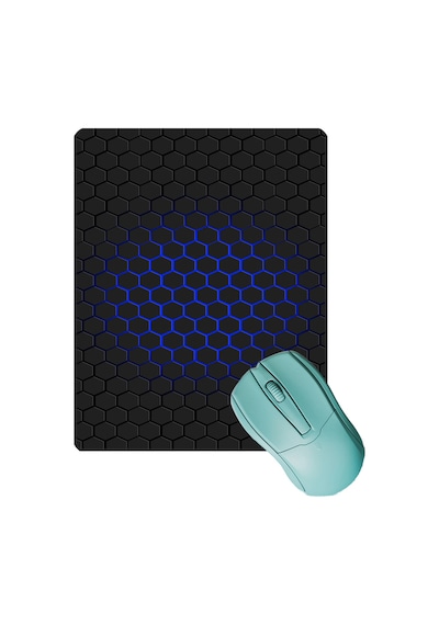 Sonictouch Mavi Siyah Petek Desenli Kaydırmaz Gaming Oyuncu Masaüstü Dikişsiz Mouse Pad/ped Altlık