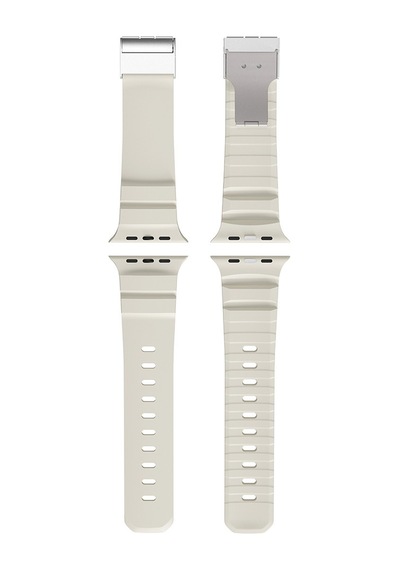 Apple Uyumlu Watch 44mm Zore Krd-145 Metal Tokalı Silikon Kordon