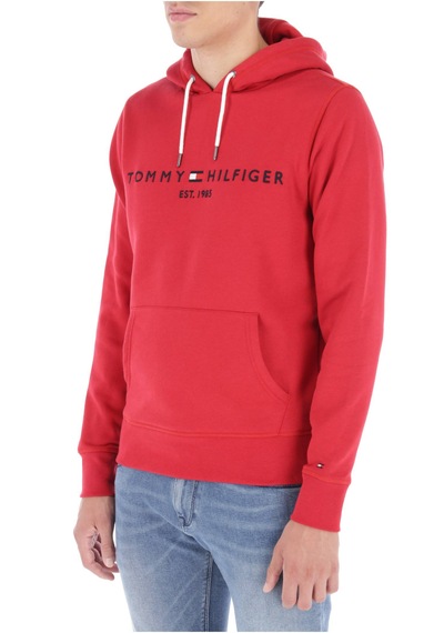 Tommy Hilfiger Kapşonlu Sweatshirt Kırmızı