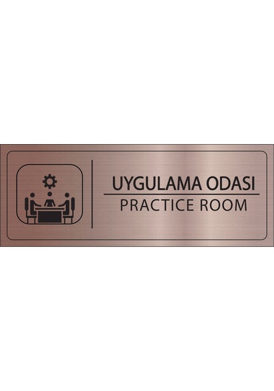 Mayeka Uygulama Odası İsimlik Bronz Metal Kapı İsimliği Levhası Yönlendirme Tabelası