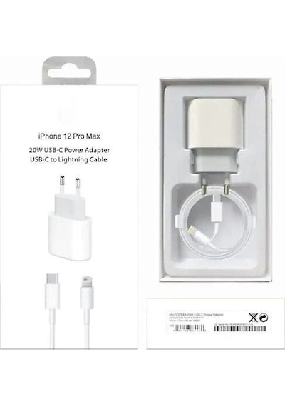 Iphone 12 Pro-max Uyumlu 20w Şarj Adaptörü+şarj Kablosu Senalstore