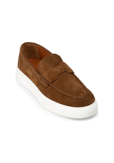 Deery Erkek Hakiki Süet Taba Renk Loafer Ayakkabı - 02043mtbap03