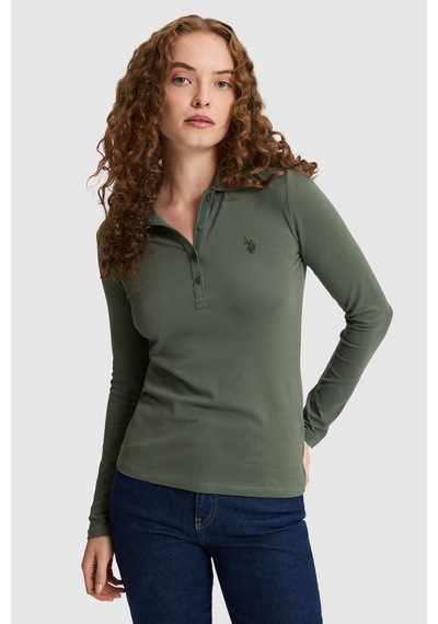 U.S. Polo Assn. Kadın Yeşil Basic Sweatshirt 50326760 Vr017 Cımen Yesılı