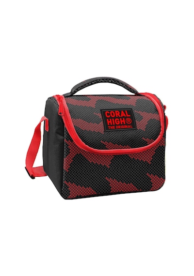 Coral High Erkek Çocuk Siyah Kırmızı Nokta Desenli Isı Yalıtımlı Beslenme Çantası 37133 Kırmızı - Siyah