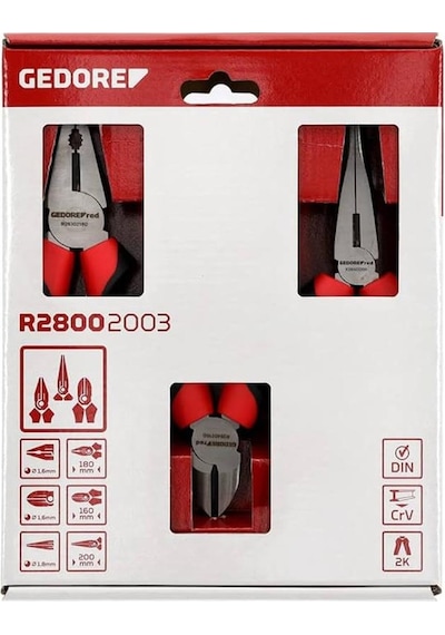 Gedore Red R28002003 Pense Yankeski Kargaburun Seti 3 Parça 3301155