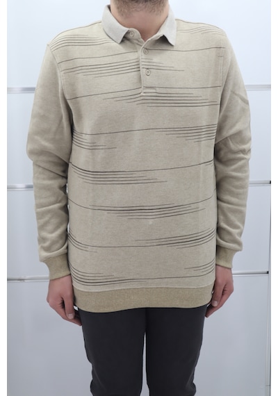 Santa Dmctekstil Erkek Desenli Spor Kesim Normal Kalıp Polo Yaka Selanik Kumaşlı Kışlık Kazak Koyu Bej Santa Dmctekstil Erkek Desenli Spor Kesim Normal Kalıp Polo Yaka Selanik Kumaşlı Kışlık Kazak Koyu Bej