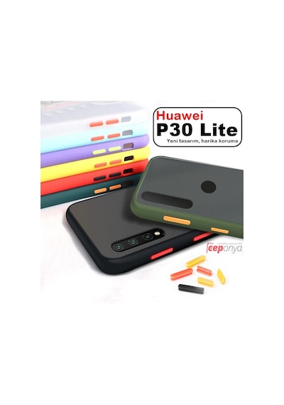 Huawei P30 Lite Yüksek Kenar El Izi Yapmayan Mat Kalite Kilif 407842391