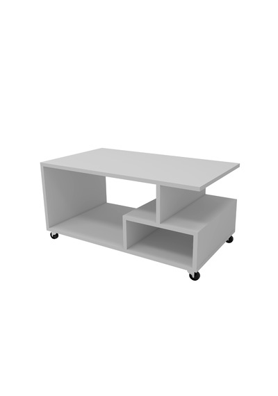 Enda Home Sultan Tekerli Orta Sehpa 86,5x50 Cm Ahşap - Beyaz
