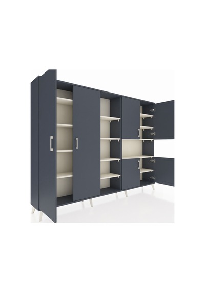 Arges Dolap 13 Raflı 6 Kapaklı 220x30x163 Antrasit-antrasit/aytaşı Antrasıt/aytası - Antrasıt Arges Dolap 13 Raflı 6 Kapaklı 220x30x163 Antrasit-antrasit/aytaşı Antrasıt/aytası - Antrasıt