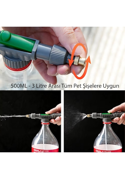 Şişeye Takılan El Tipi Basınçlı Su Fıskiyesi - Ayarlanabilir Su & Köpük Püskürtme Başlığı 1