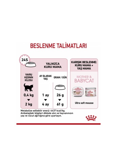 Mother&babycat - Kuru Kedi Maması 2 Kg + Yaş Mama 195 Gr + Ölçü Kabı