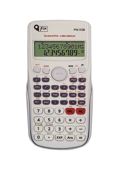 Pin 112b 240 Beyaz Fonksiyonlu Hesap Makinesi Beyaz - Gri
