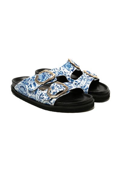 Terlik Kadın Galıa G106358 Genuins Vegan Tile Blue Tile Blue