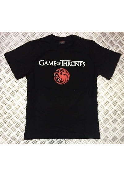 Stoned&Fame Unisex Siyah Game Of Thrones Baskılı T-shirt SIYAH Siyah