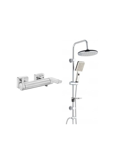 E.c.a. İcon Banyo Bataryası+t-may Banyo Gediz Oval Tepe Duş Takımı Seti - Krom - Paslanmaz