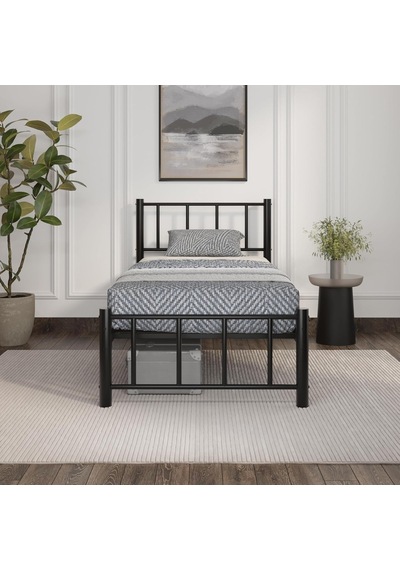 Zambak Tek Kişilik Ferforje Tarz Siyah Metal Karyola 100 X 200 Cm Diğer Zambak Tek Kişilik Ferforje Tarz Siyah Metal Karyola 100 X 200 Cm Diğer