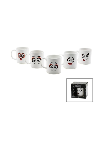 Os-pa Emoji Güleryüz Seramik Kupa Bardak- 36'li Paket Diğer