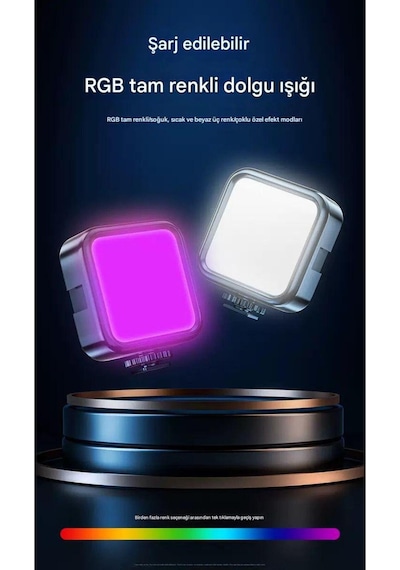 Çok Renkli Rgb Tripod Telefon Kamera Laptop Uyumlu Selfie Işığı Tiktok Video Çekim Işık