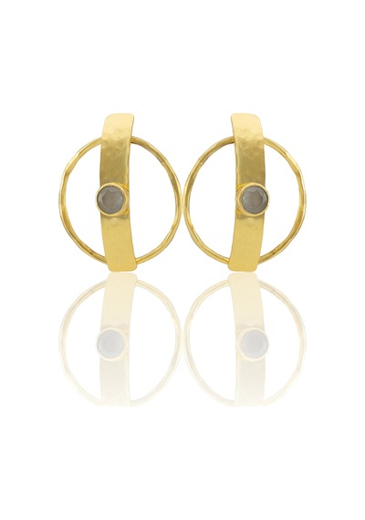 Kadir Jewellery 22 Ayar Altın Kaplama Vintage Küpe -el İşçiliği Ve Hipoalerjenik Küpe Gri 48965716